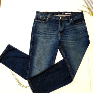 GEORGE men's slim straight blue jeans 38x30